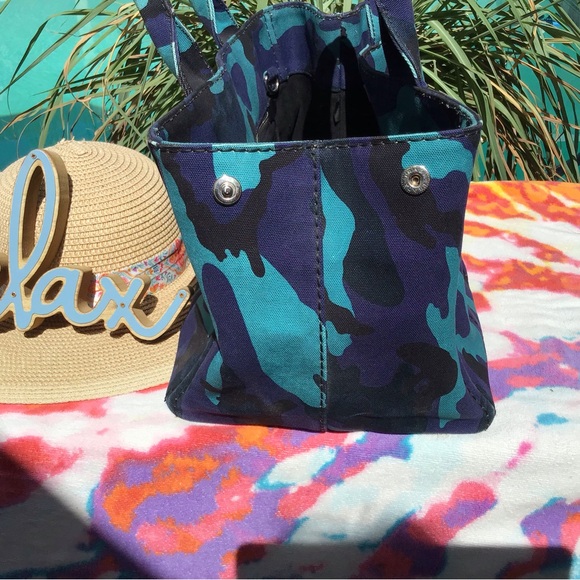 PRADA Prada Canapa Tote Camouflage Women’s Canvas Bag - Picture 4 of 12